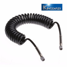 high quality 16mm blue black color pneumatic pu spring coil hose